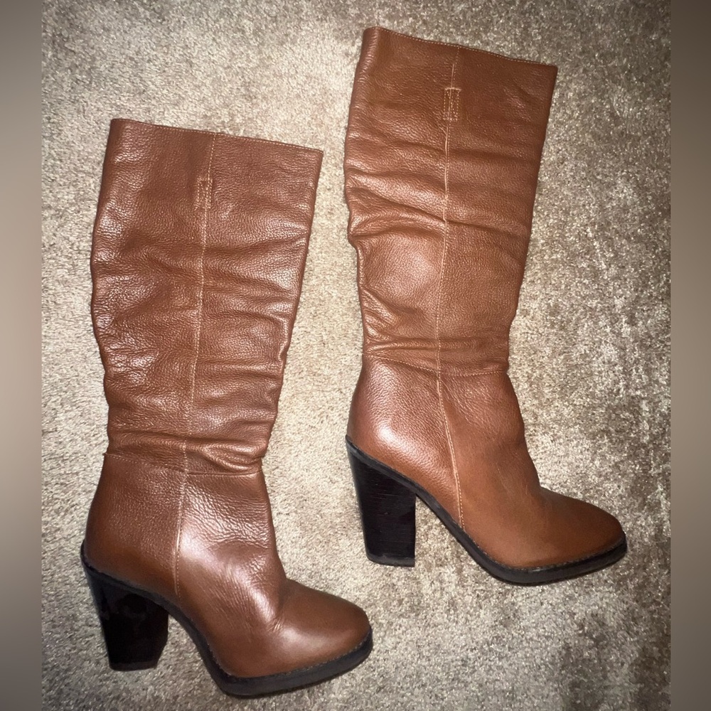 Tall brown boots